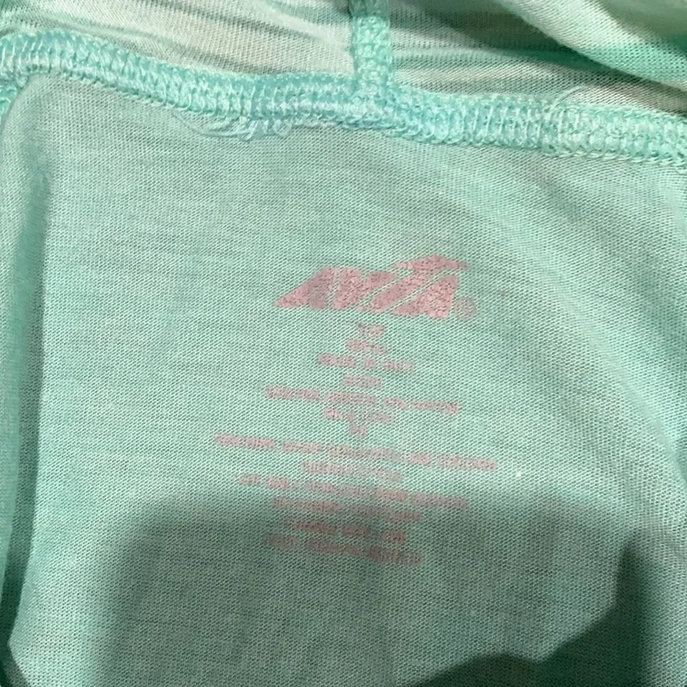 Girls small teal hooded shirt with black small stretchy shorts in box 11